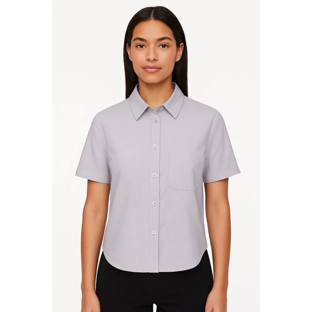 Aritzia Sunday Best Linen Organic Cotton Eliza Shirt - Lavender - Picture 1 of 12